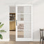 Skydedør ORKDAL Hvid 93 x 202 cm Massivt fyrretræ og glas