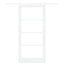 Skydedør ORKDAL Hvid 93 x 202 cm Massivt fyrretræ og glas