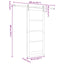 Skydedør ORKDAL Hvid 83 x 202 cm Massivt fyrretræ og glas