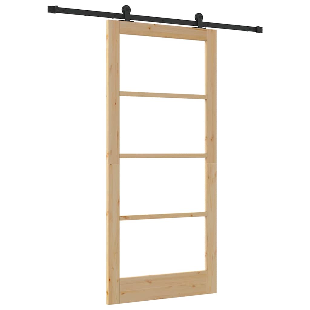 Skydedør ORKDAL Naturlig og sort 93 x 202 cm