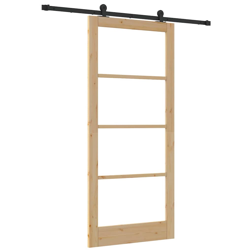 Skydedør ORKDAL Naturlig og sort 93 x 211 cm
