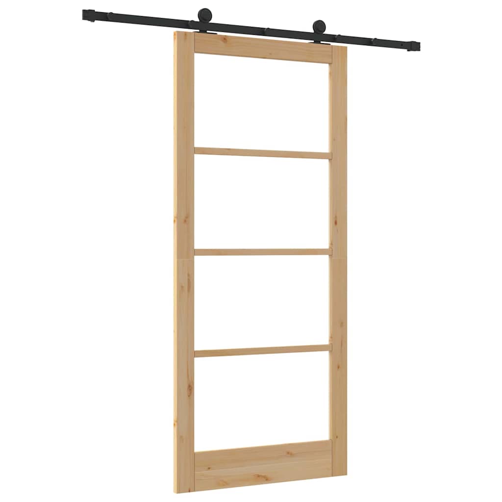 Skydedør ORKDAL Naturlig og sort 93 x 211 cm