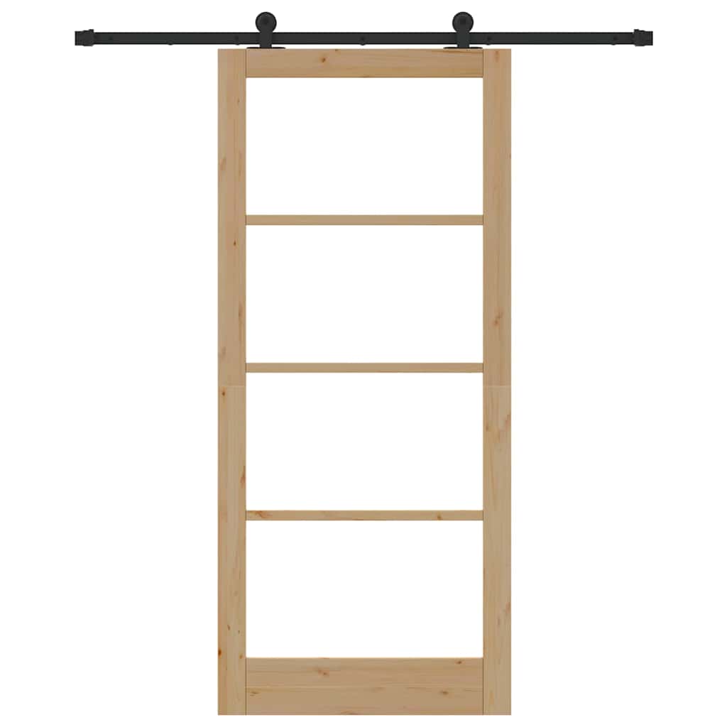 Skydedør ORKDAL Naturlig og sort 93 x 211 cm