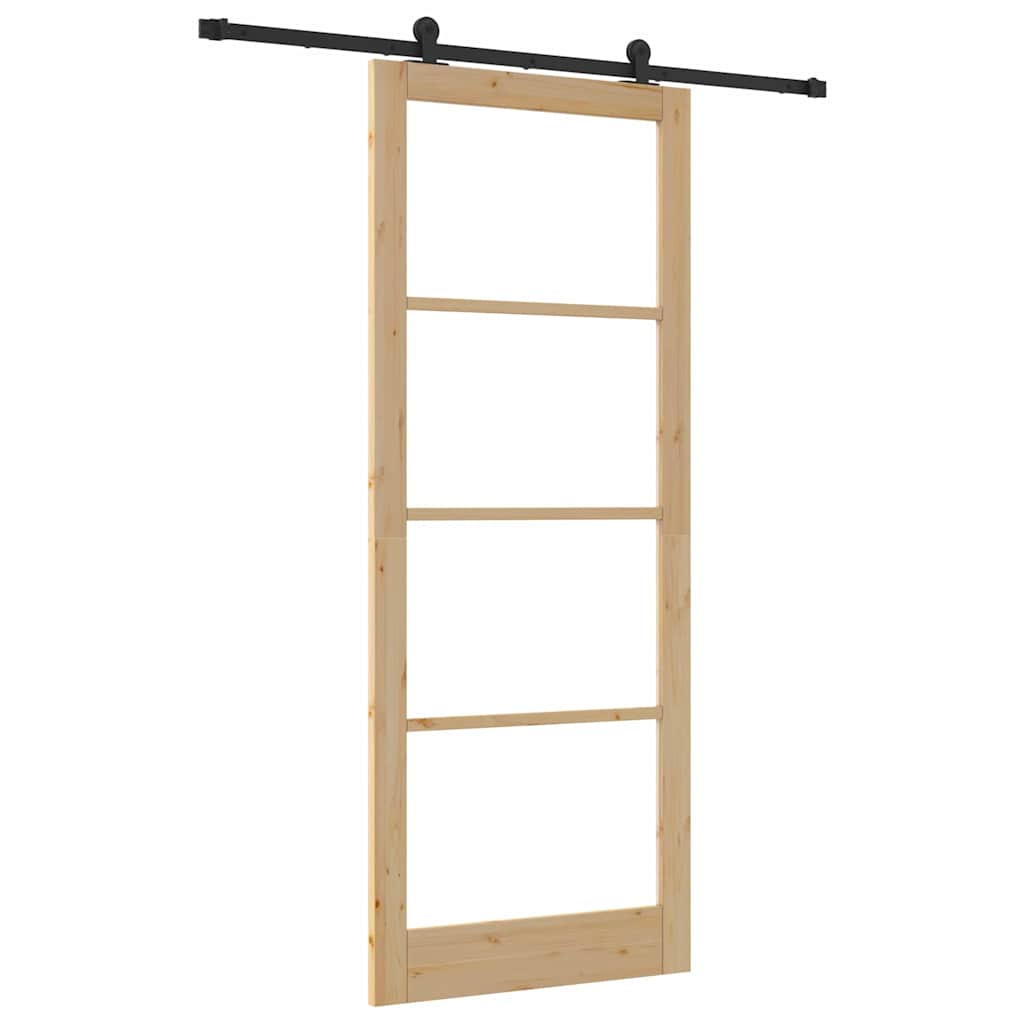 Skydedør ORKDAL Naturlig og sort 93 x 232 cm