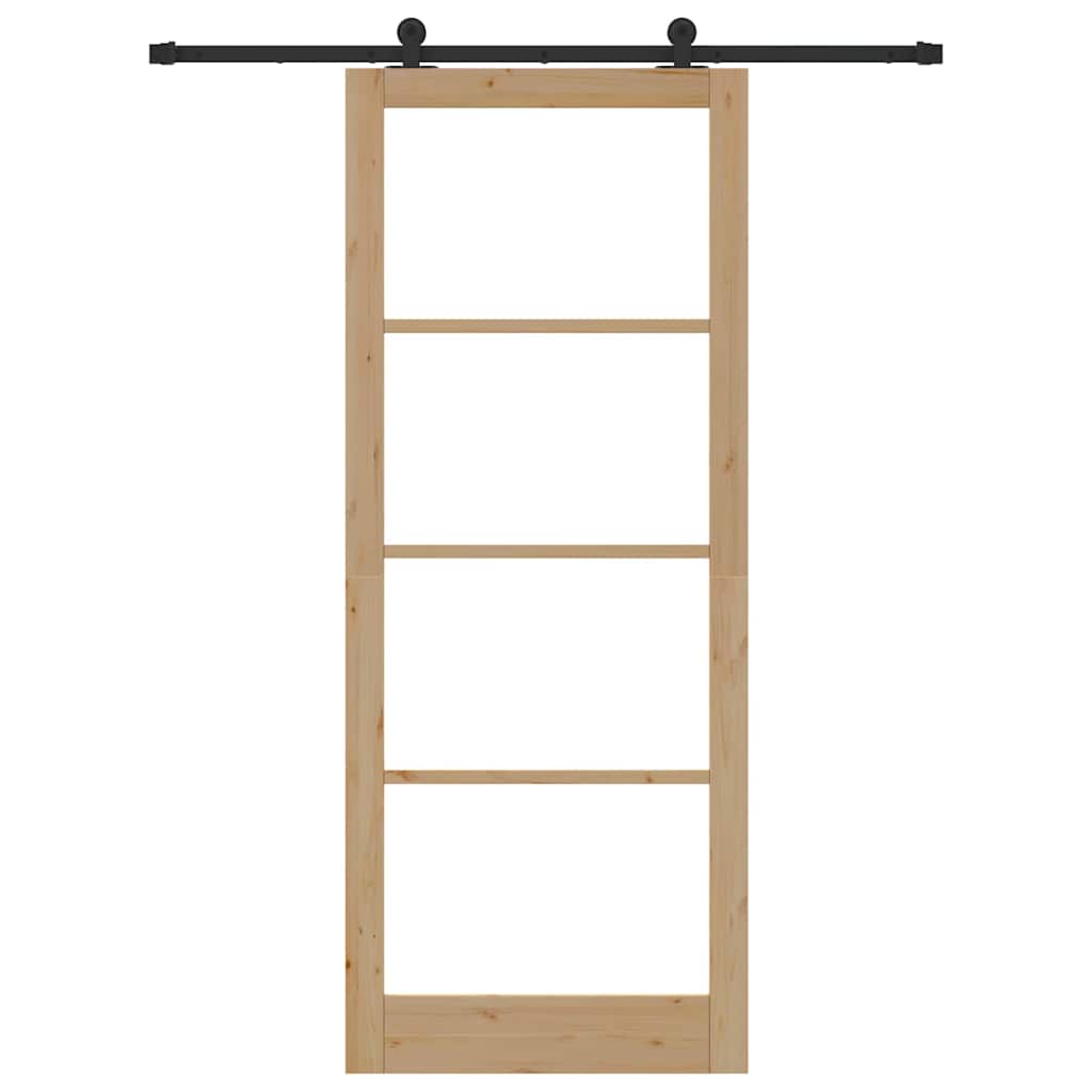 Skydedør ORKDAL Naturlig og sort 93 x 232 cm