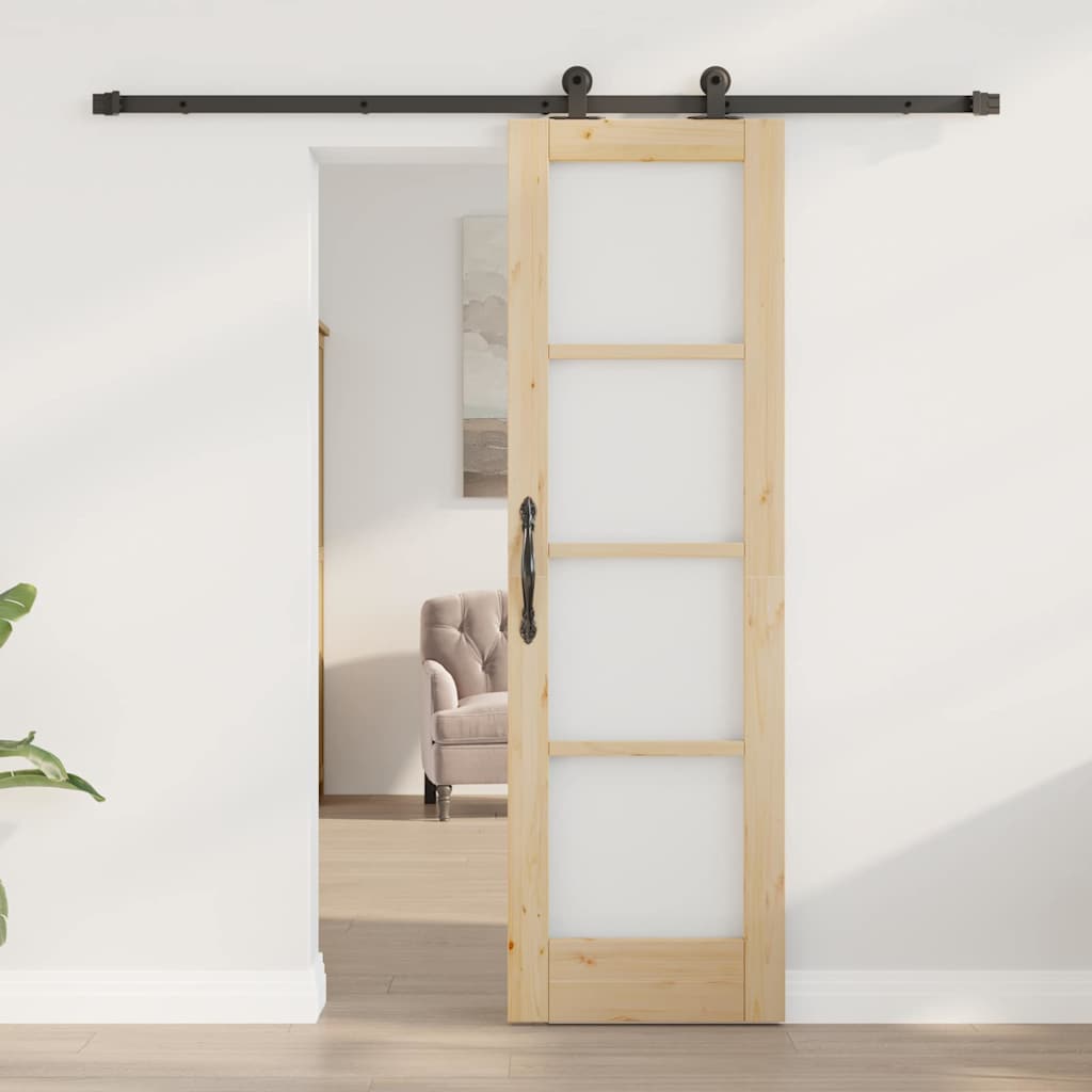 Skydedør ORKDAL Naturlig og sort 61 x 198,5 cm