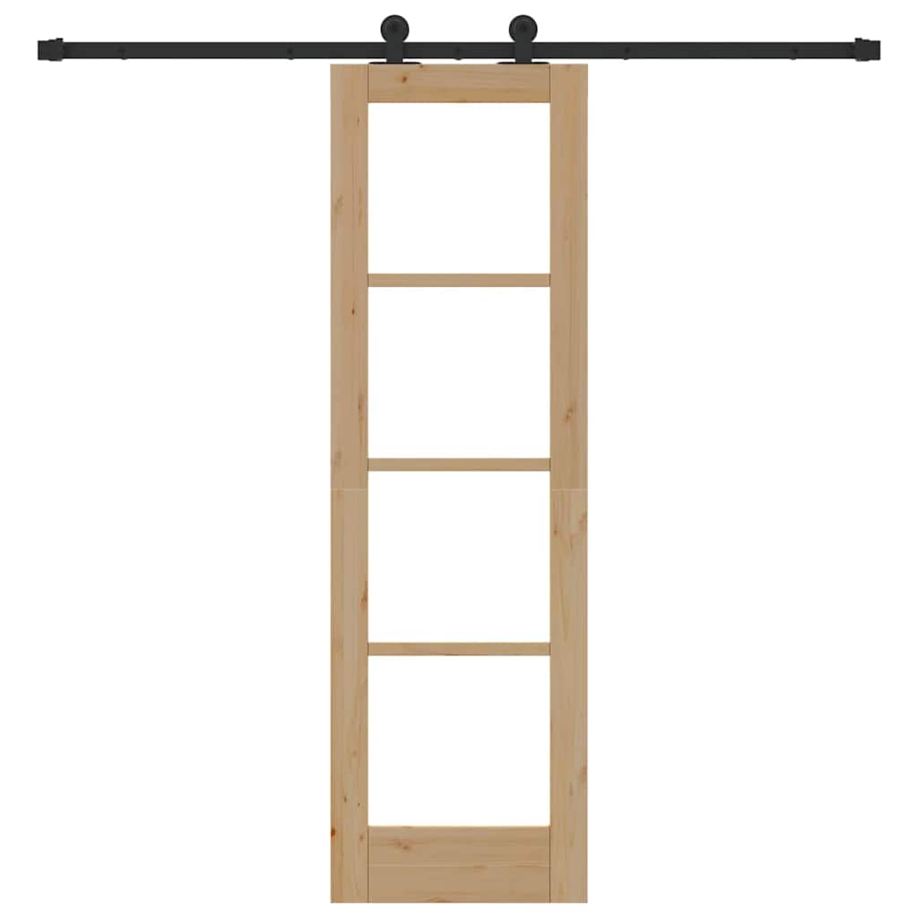 Skydedør ORKDAL Naturlig og sort 61 x 198,5 cm