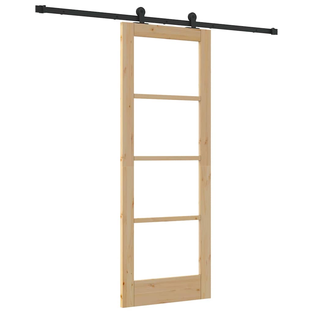 Skydedør ORKDAL Naturlig og sort 73,5 x 198,5 cm