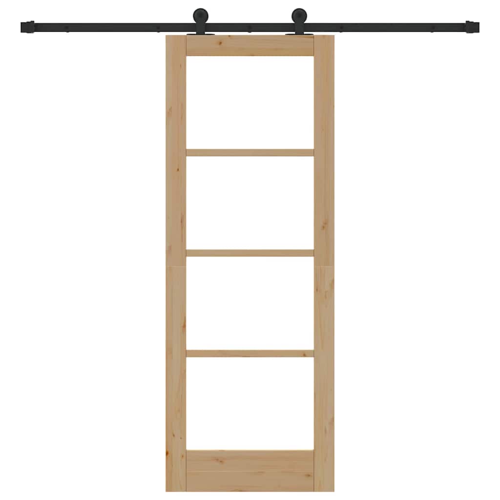 Skydedør ORKDAL Naturlig og sort 73,5 x 198,5 cm