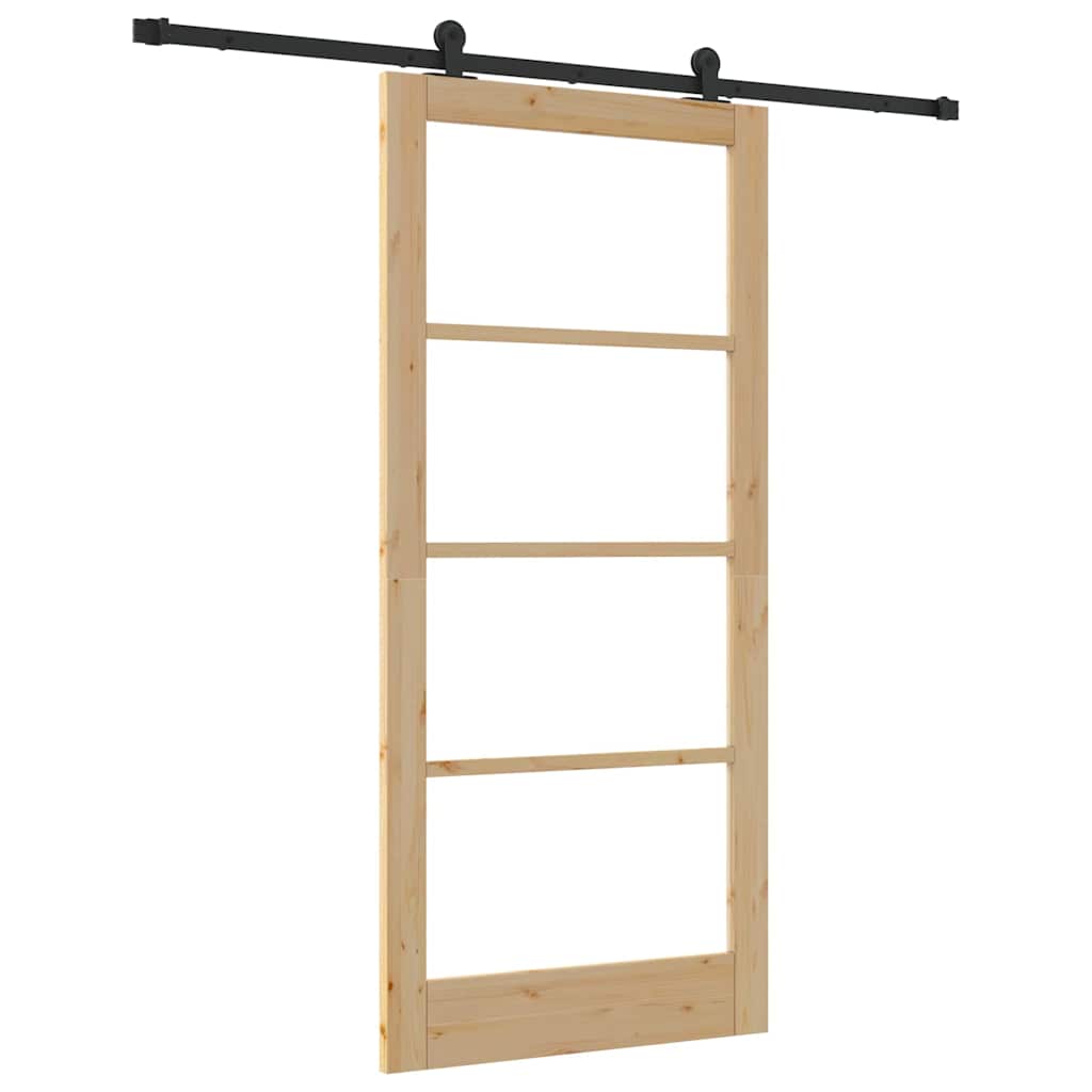 Skydedør ORKDAL Naturlig og sort 93 x 202 cm