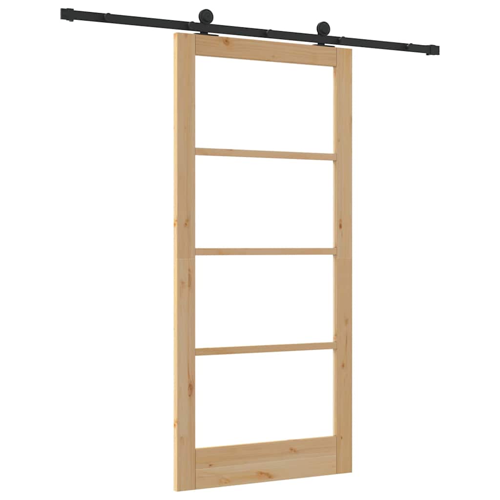 Skydedør ORKDAL Naturlig og sort 93 x 202 cm
