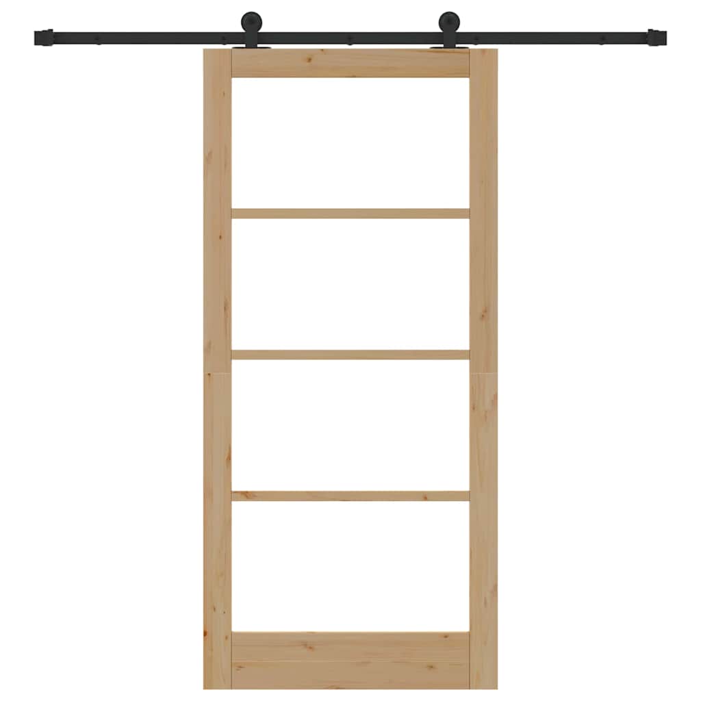 Skydedør ORKDAL Naturlig og sort 93 x 202 cm
