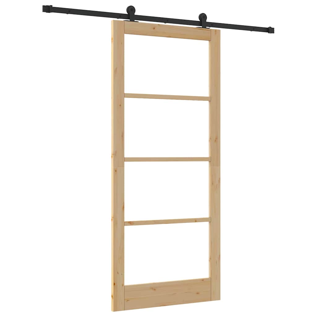 Skydedør ORKDAL Naturlig og sort 93 x 211 cm