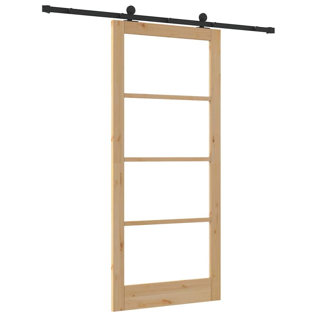 Skydedør ORKDAL Naturlig og sort 93 x 211 cm