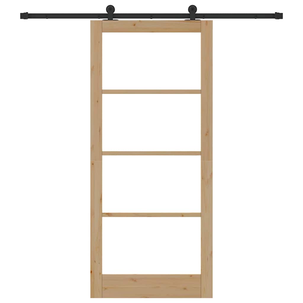 Skydedør ORKDAL Naturlig og sort 93 x 211 cm