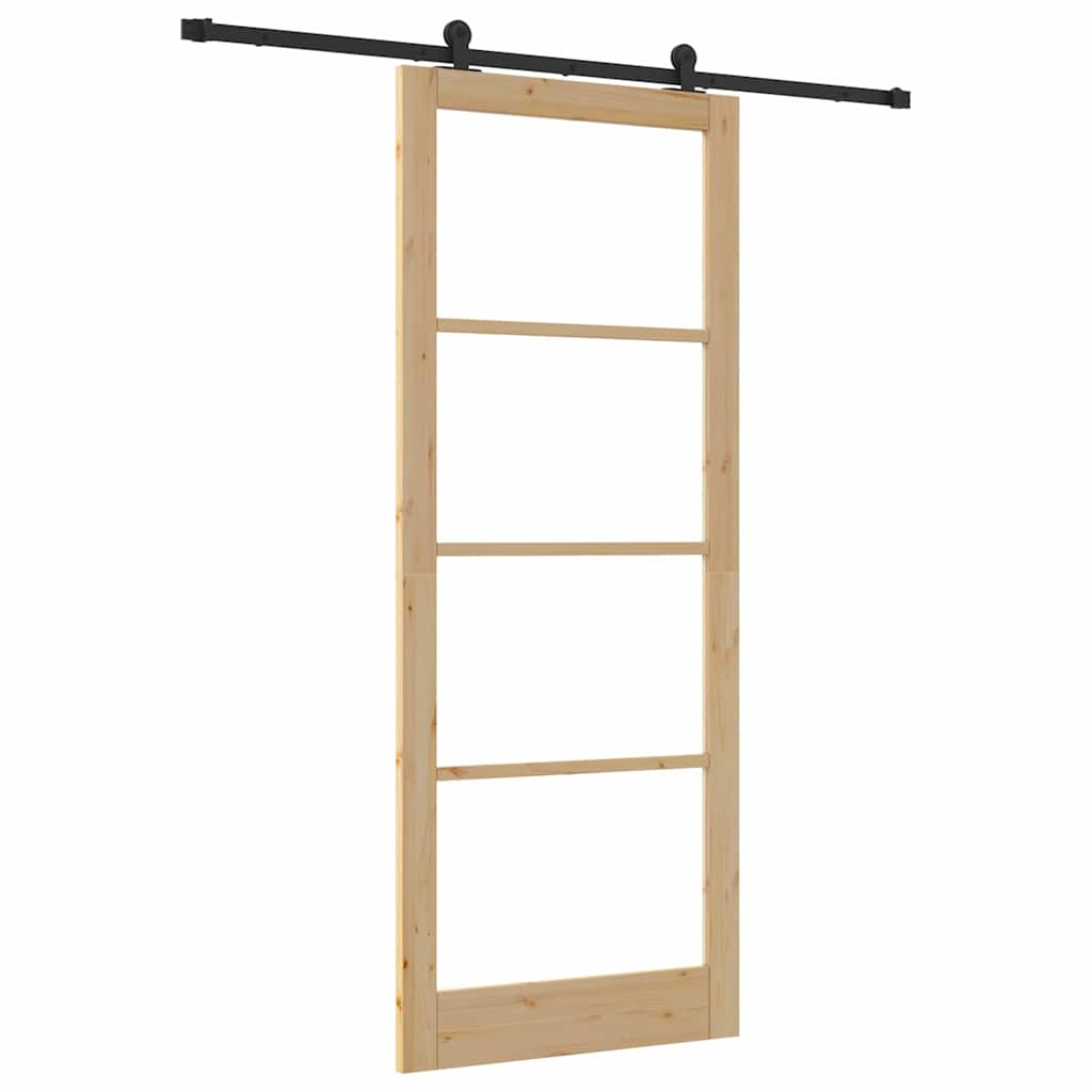 Skydedør ORKDAL Naturlig og sort 93 x 232 cm