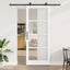 Skydedør ORKDAL Hvid og sort 93 x 232 cm