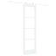 Skydedør ORKDAL Hvid 61 x 198,5 cm Massivt fyrretræ og glas