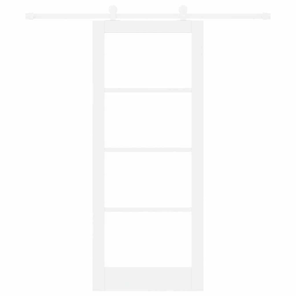Skydedør ORKDAL Hvid 83 x 202 cm Massivt fyrretræ og glas