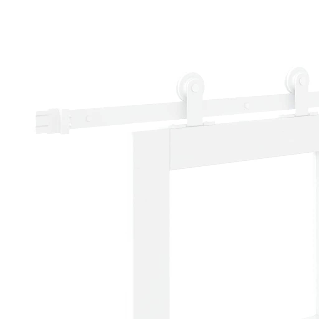 Skydedør ORKDAL Hvid 93 x 211 cm Massivt fyrretræ og glas