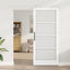 Skydedør ORKDAL Hvid 93 x 211 cm Massivt fyrretræ og glas