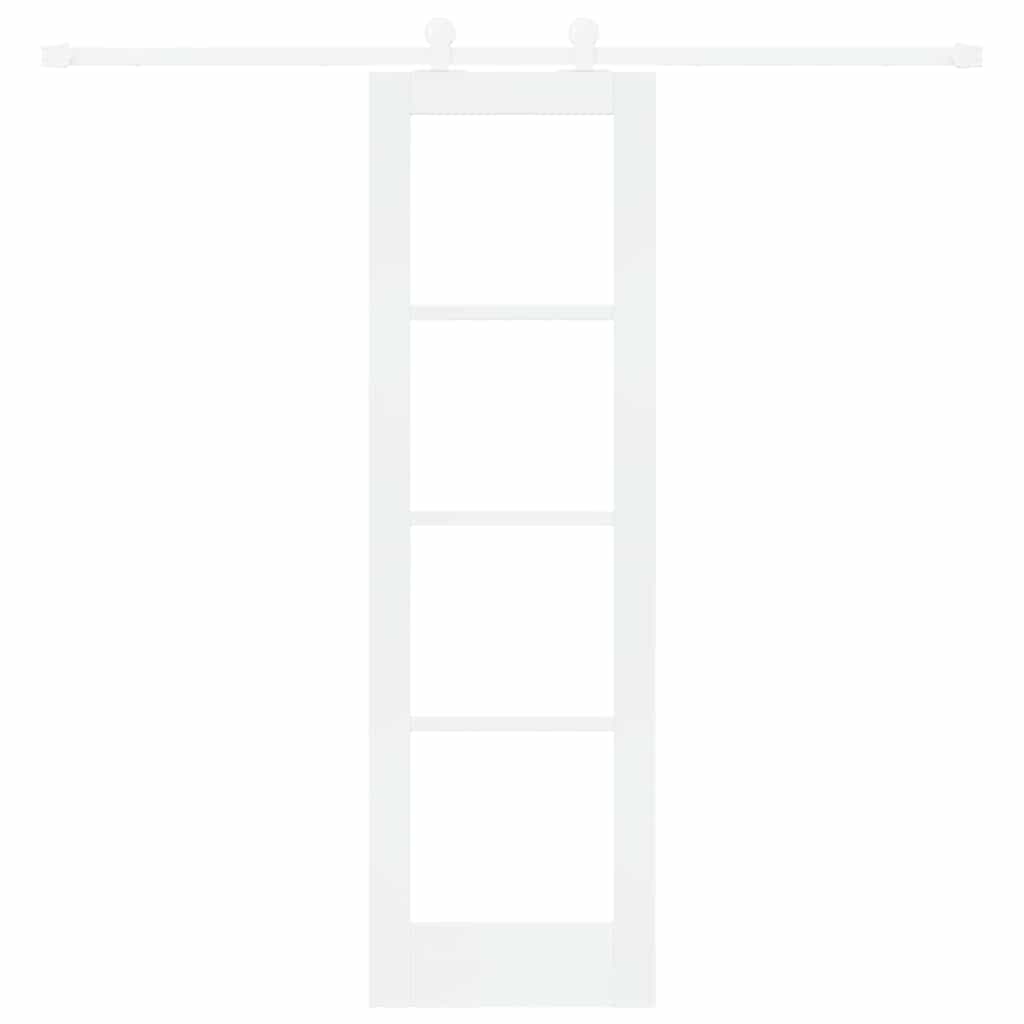 Skydedør ORKDAL Hvid 61 x 198,5 cm Massivt fyrretræ og glas