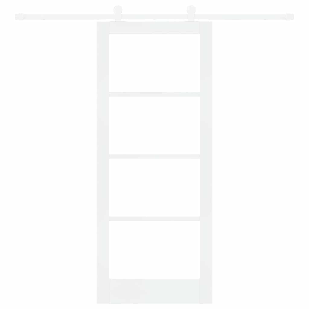 Skydedør ORKDAL Hvid 83 x 202 cm Massivt fyrretræ og glas