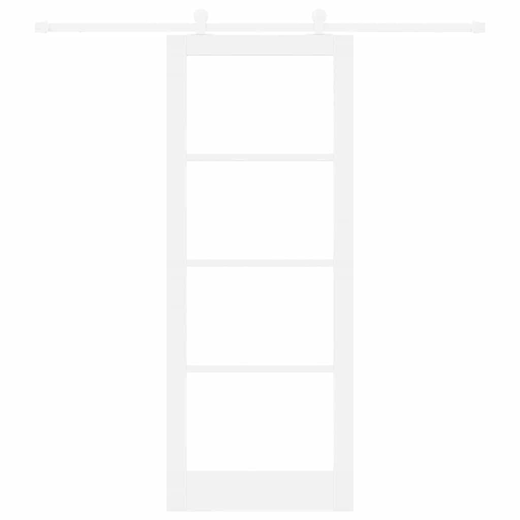 Skydedør ORKDAL Hvid 83 x 211 cm Massivt fyrretræ og glas
