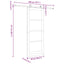Skydedør ORKDAL Hvid 83 x 211 cm Massivt fyrretræ og glas