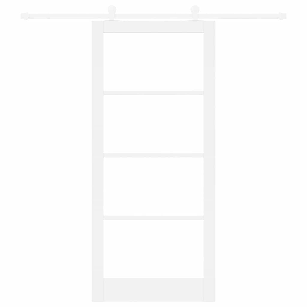 Skydedør ORKDAL Hvid 93 x 211 cm Massivt fyrretræ og glas