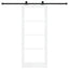 Skydedør ORKDAL Hvid 83 x 202 cm Massivt fyrretræ og glas