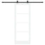 Skydedør ORKDAL Hvid 83 x 211 cm Massivt fyrretræ og glas