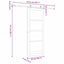 Skydedør ORKDAL Hvid 83 x 211 cm Massivt fyrretræ og glas