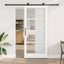 Skydedør ORKDAL Hvid 93 x 211 cm Massivt fyrretræ og glas