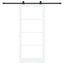 Skydedør ORKDAL Hvid 93 x 211 cm Massivt fyrretræ og glas