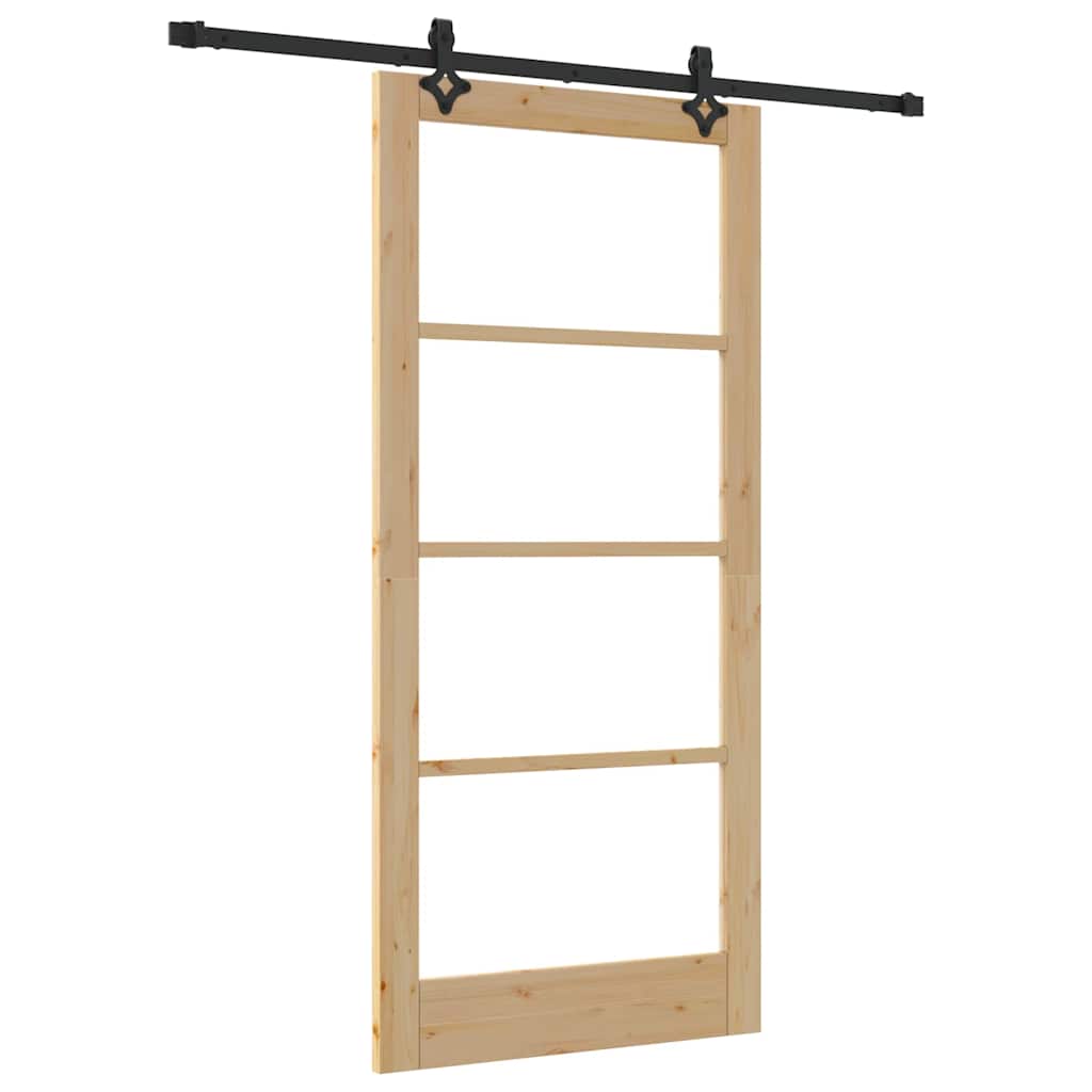 Skydedør ORKDAL Naturlig og sort 93 x 202 cm