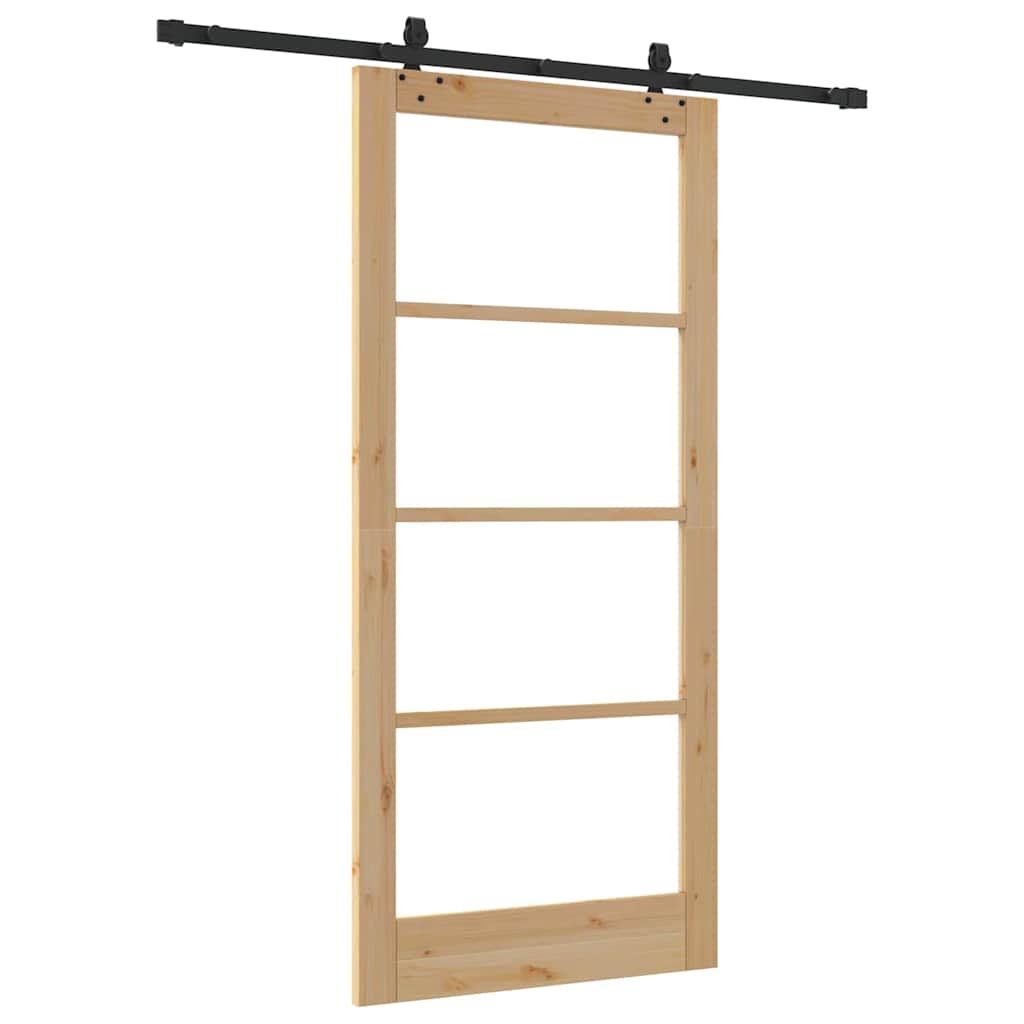 Skydedør ORKDAL Naturlig og sort 93 x 202 cm