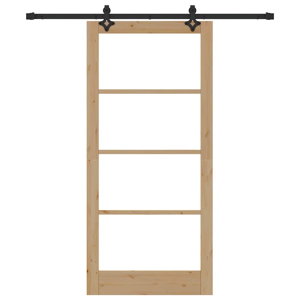 Skydedør ORKDAL Naturlig og sort 93 x 202 cm