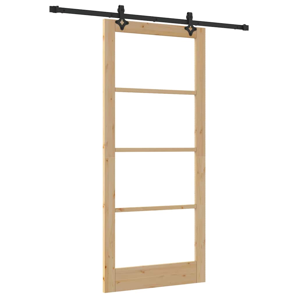 Skydedør ORKDAL Naturlig og sort 93 x 211 cm