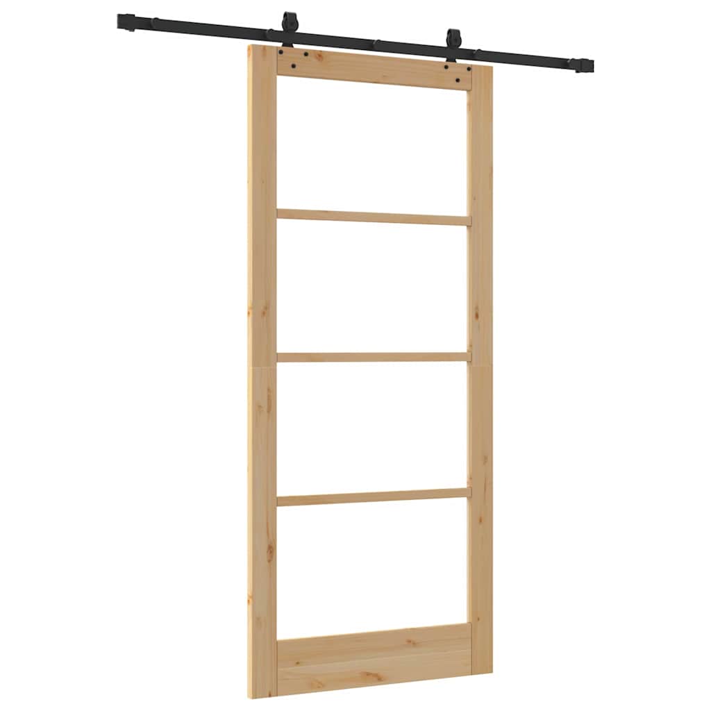 Skydedør ORKDAL Naturlig og sort 93 x 211 cm