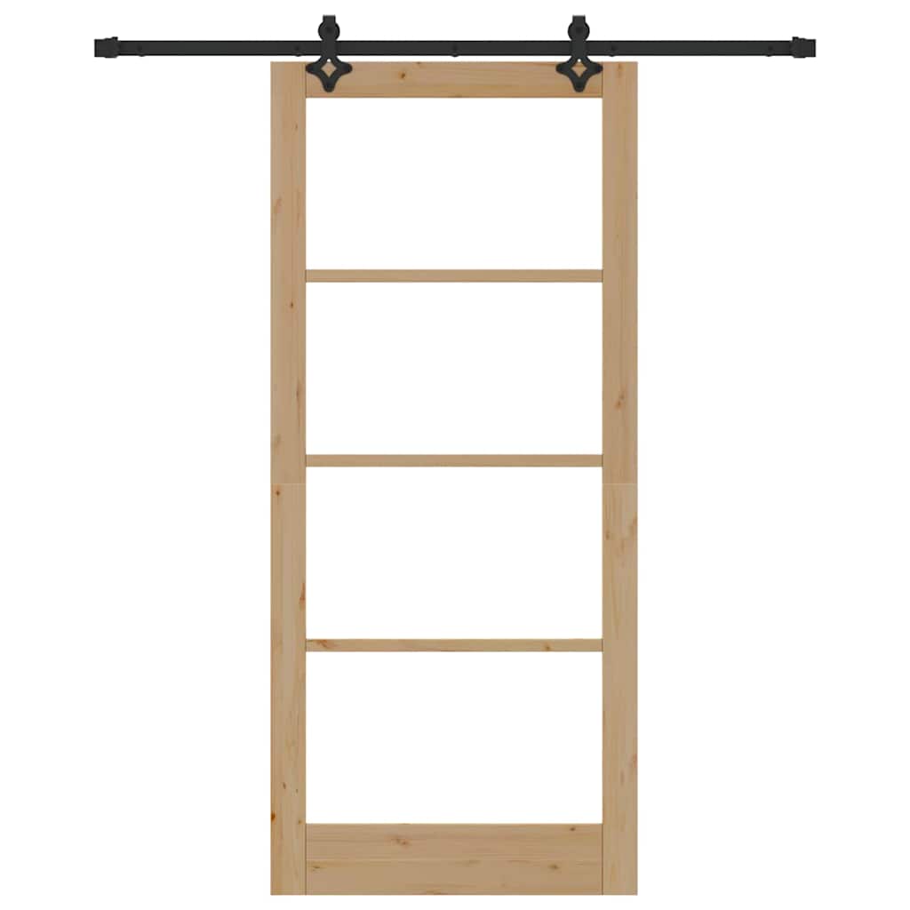Skydedør ORKDAL Naturlig og sort 93 x 211 cm