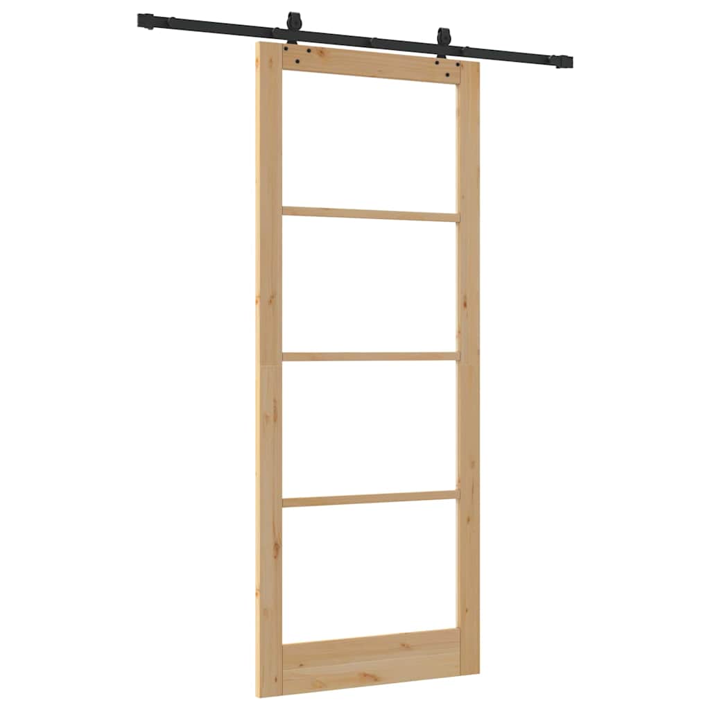 Skydedør ORKDAL Naturlig og sort 93 x 232 cm