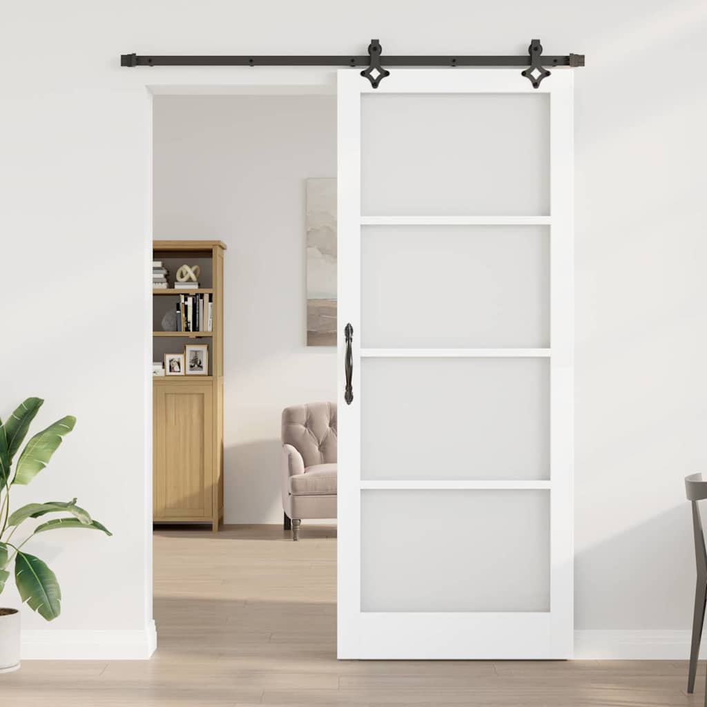 Skydedør ORKDAL Hvid og sort 93 x 232 cm