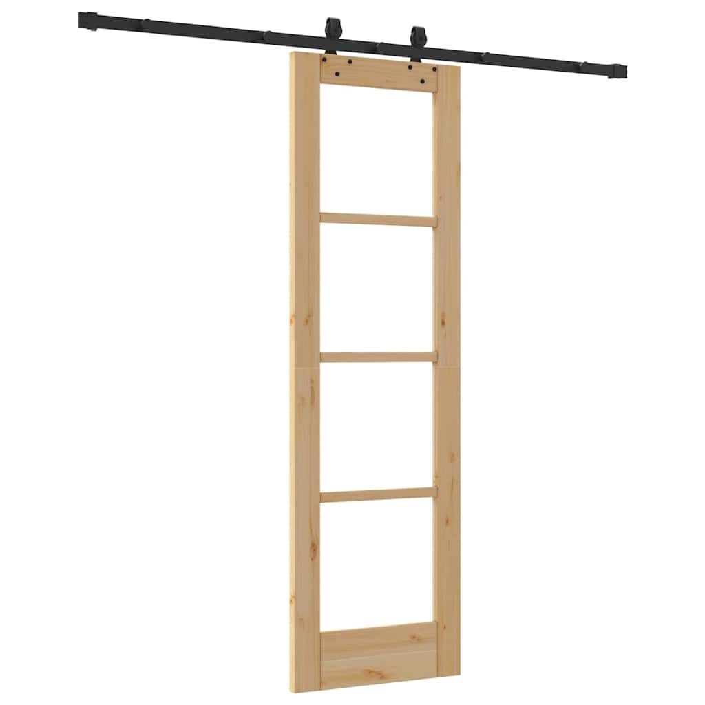 Skydedør ORKDAL Naturlig og sort 61 x 198,5 cm