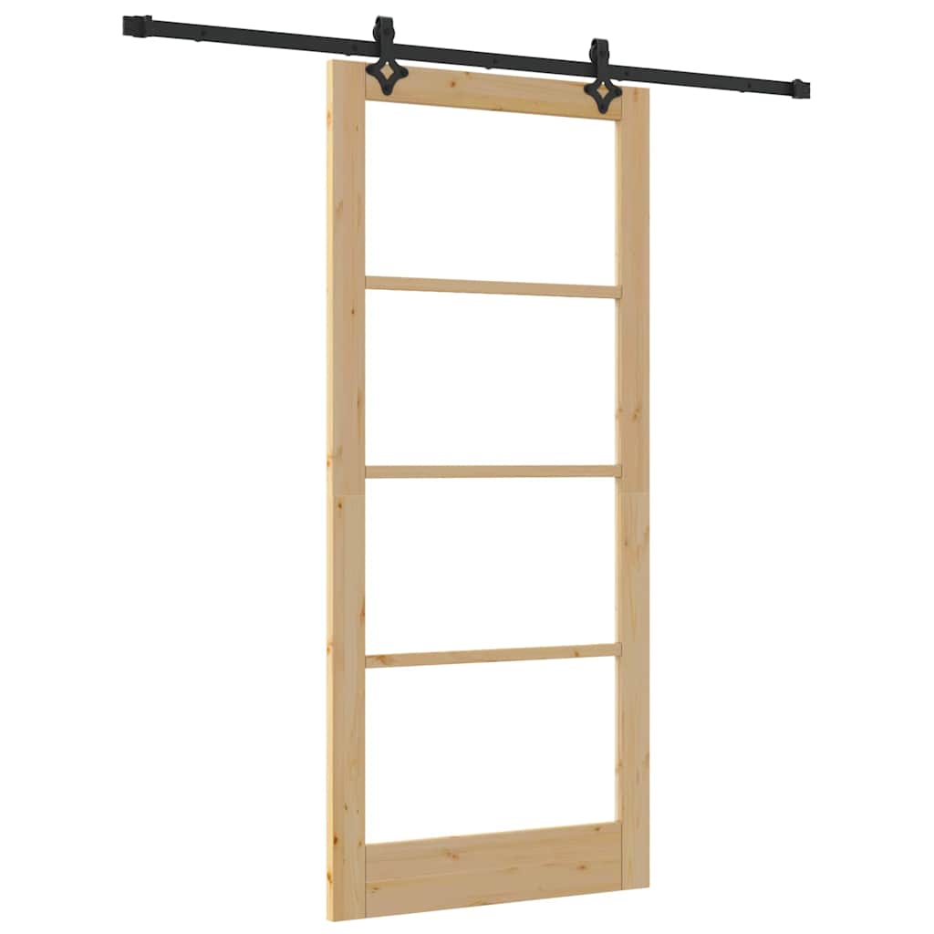 Skydedør ORKDAL Naturlig og sort 93 x 211 cm