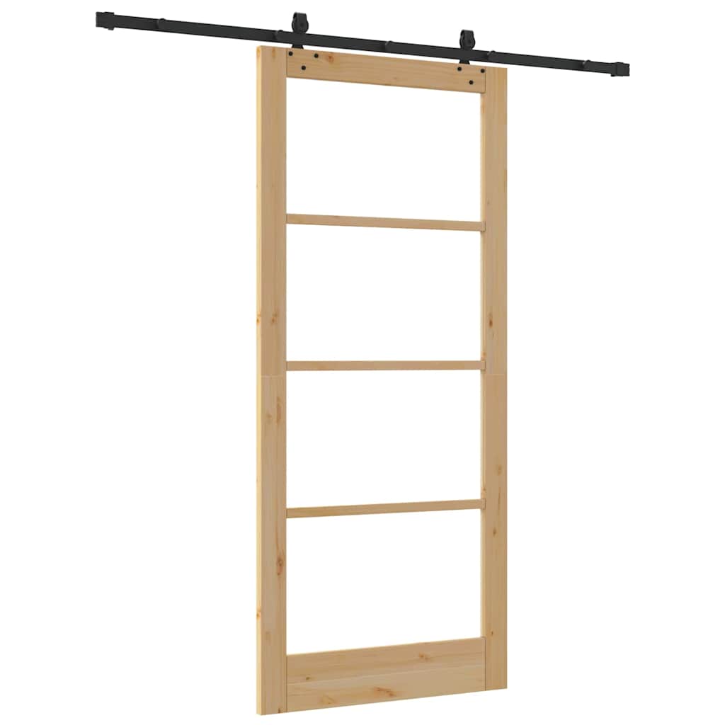 Skydedør ORKDAL Naturlig og sort 93 x 211 cm