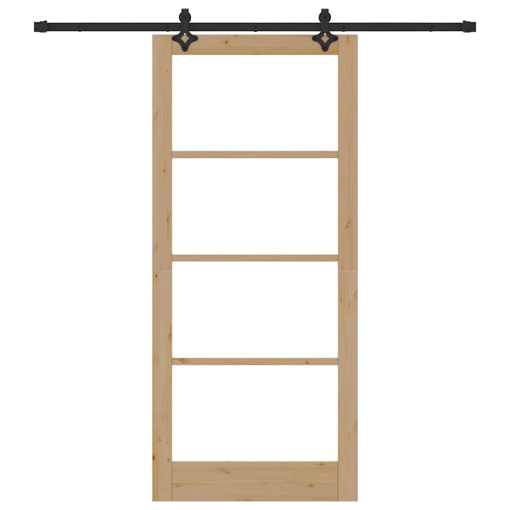 Skydedør ORKDAL Naturlig og sort 93 x 211 cm