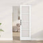 Skydedør Hvid 61 x 198,5 cm Massivt fyrretræ og glas