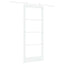Skydedør Hvid 83 x 202 cm Massivt fyrretræ og glas