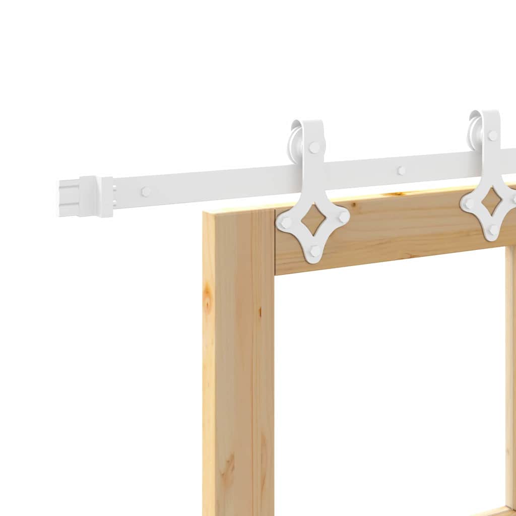 Skydedør Naturfarvet 93 x 211 cm Massivt fyrretræ og glas
